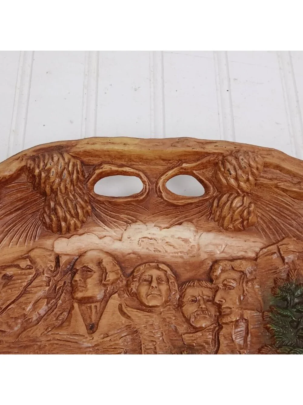 Vintage Mount Rushmore National Memorial Souvenir Platter Bowl by Taco USA 3D Fa